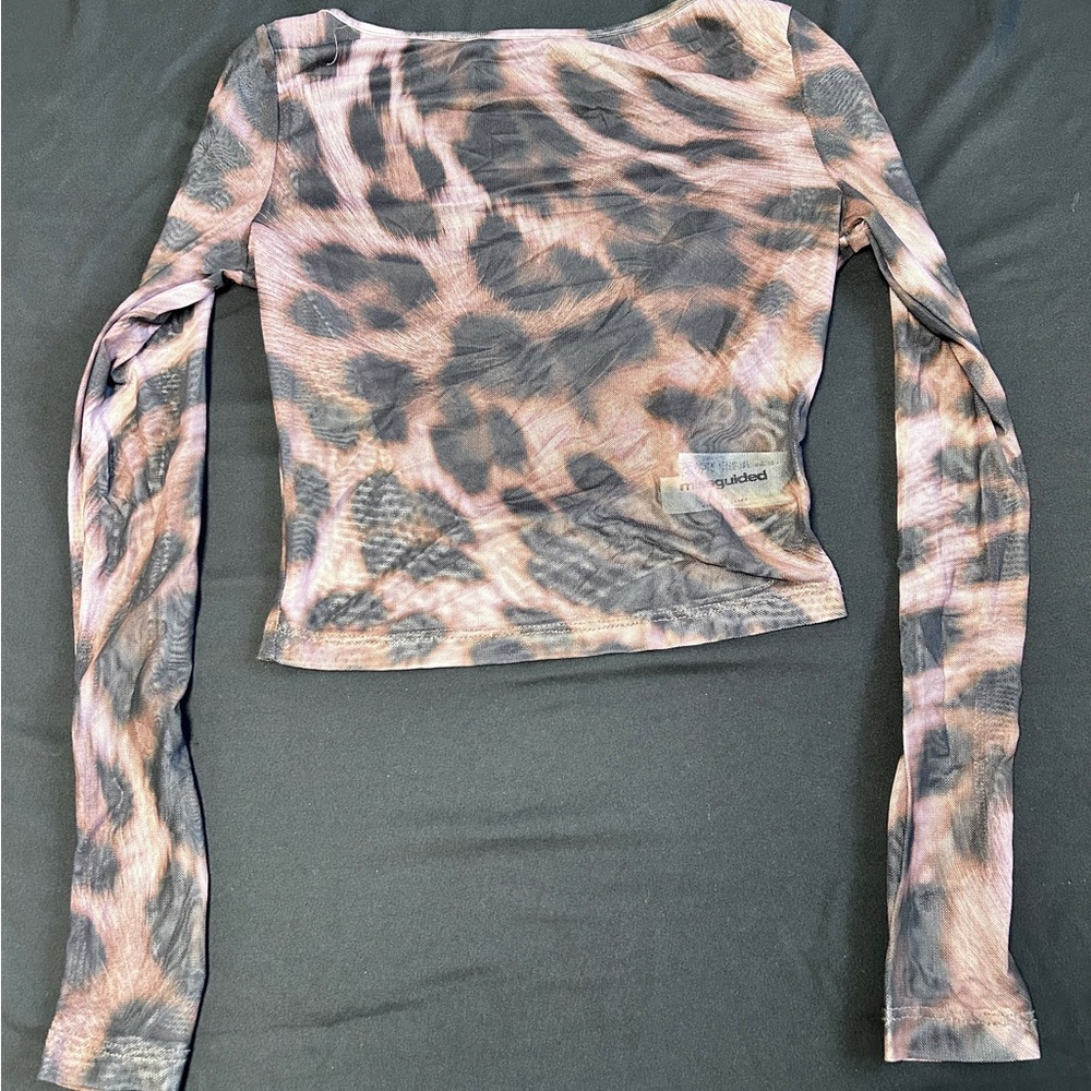 SOLD Leopard Print Mesh Top